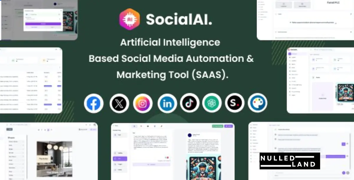 SocialAI v1.0 - Artificial Intelligence Based Social Media Automation & Marketing Tool (SAAS)