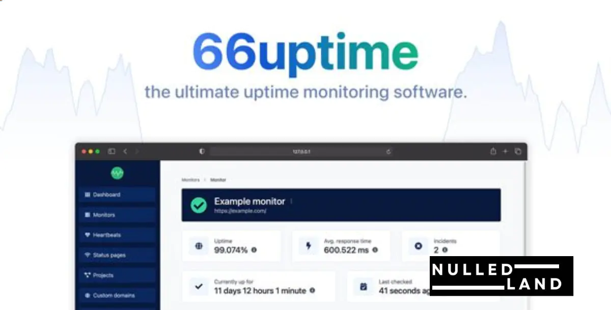 66Uptime v38.0.0 - Uptime & Cronjob Monitoring tool - nulled