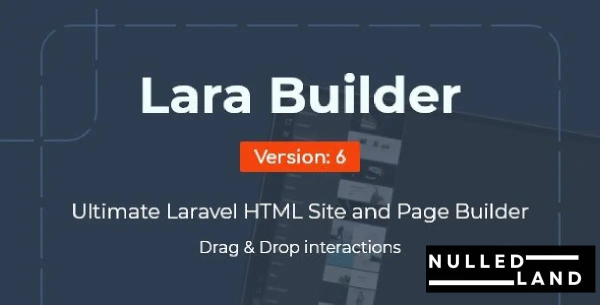 LaraBuilder v6.7 - Laravel Drag&Drop SaaS HTML site builder