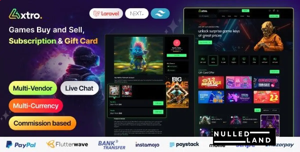Axtro v1.5.0 - Games Buy and Sell, Subscription & Gift Card Laravel Script