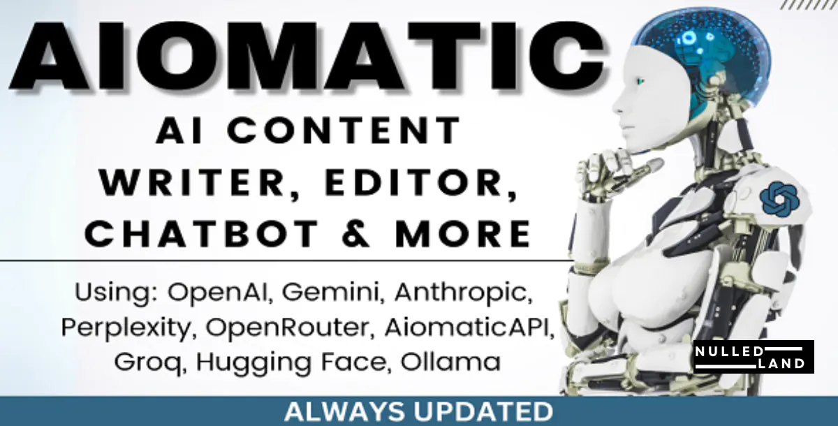 Aiomatic - AI Content Writer, Editor, ChatBot & AI Toolkit