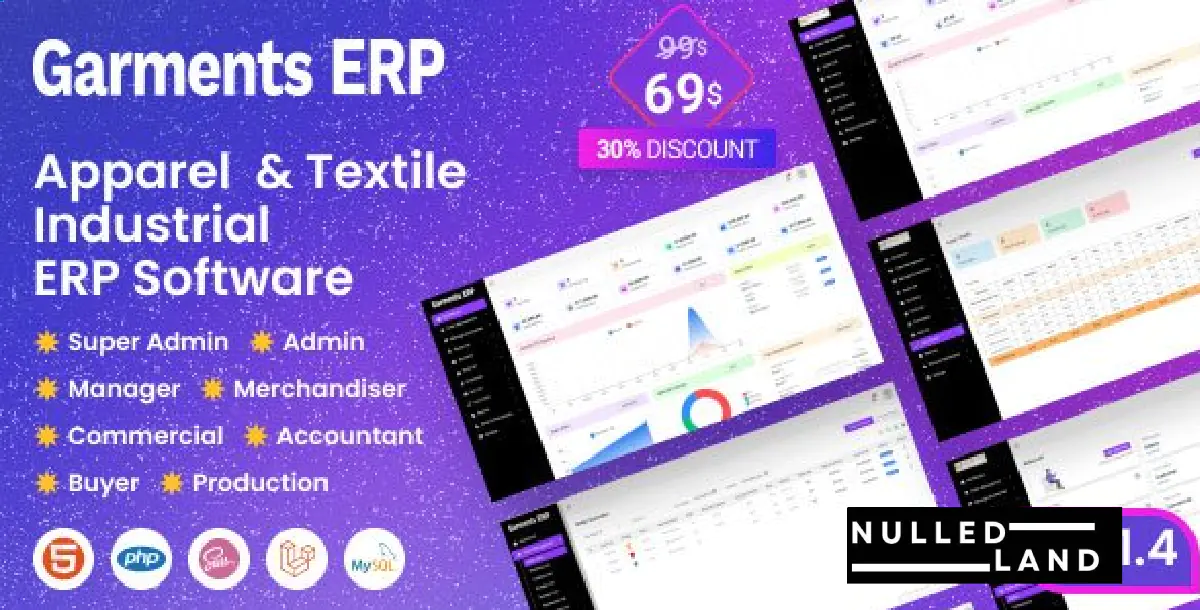 Garments ERP v1.4 - Apparel & Textile Industrial ERP Software - nulled