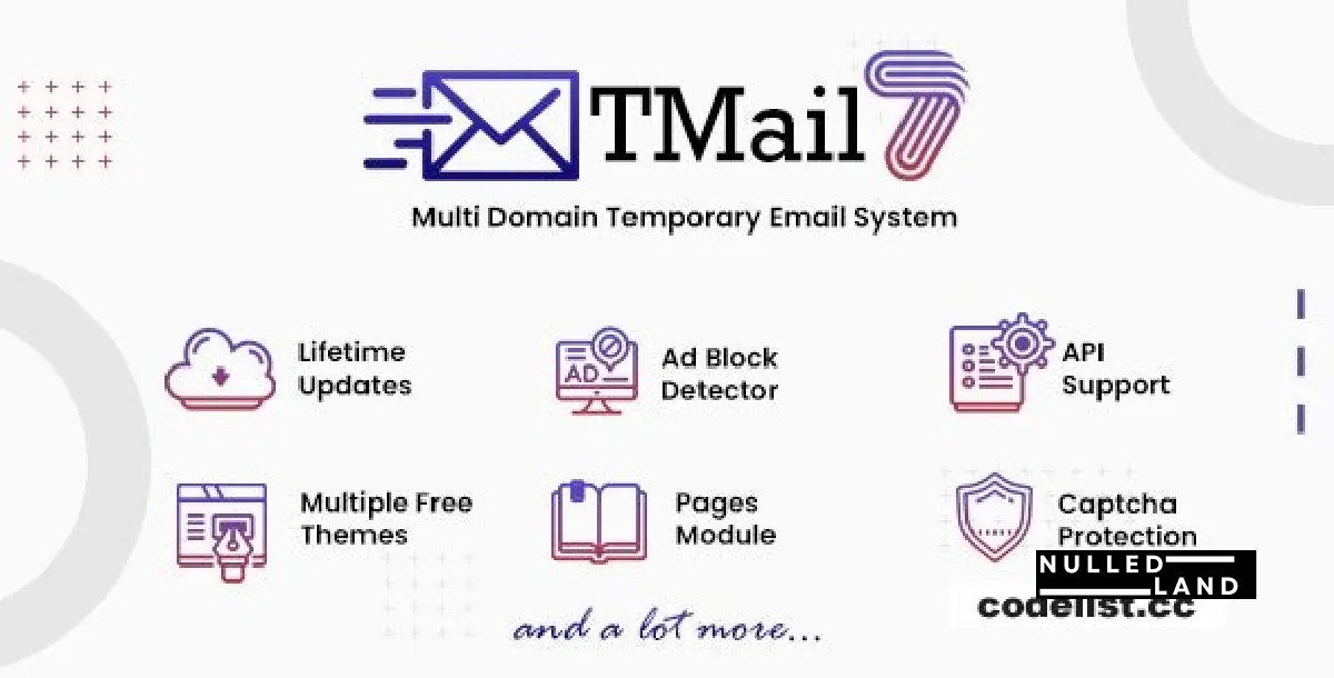 TMail v7.8.2 - Multi Domain Temporary Email System - nulled