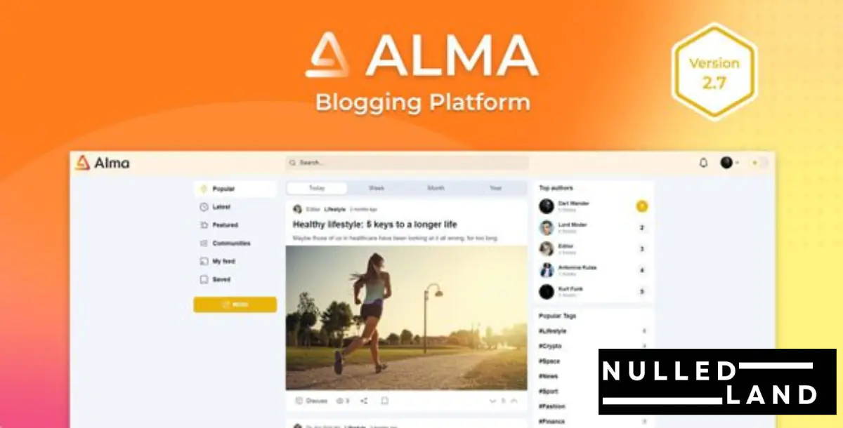 Alma v2.7 - Blogging Platform