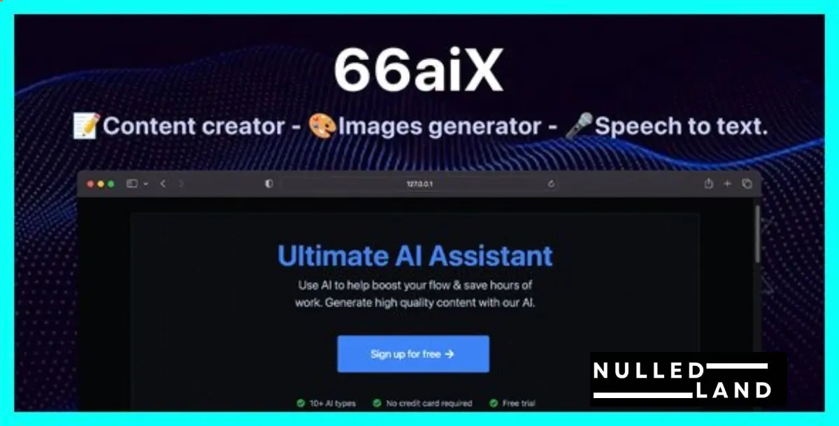 66aix v29.0.0 - AI Content, Chat Bot, Images Generator & Speech to Text (SAAS) - nulled