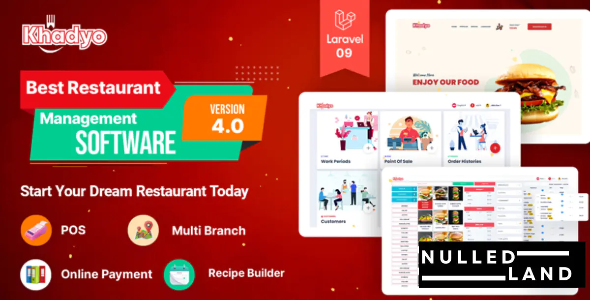 Khadyo v4.1.0 - Restaurant Management Software and Restaurant POS with Online Food Ordering Website