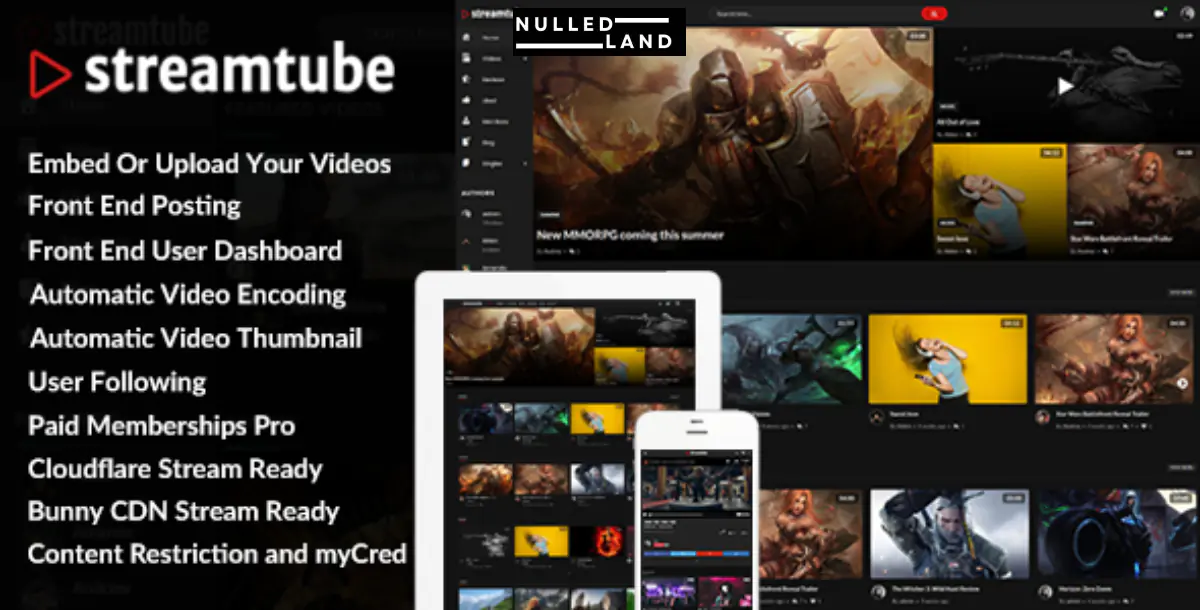 StreamTube v3.0.16 Nulled – Video Streaming WordPress Theme