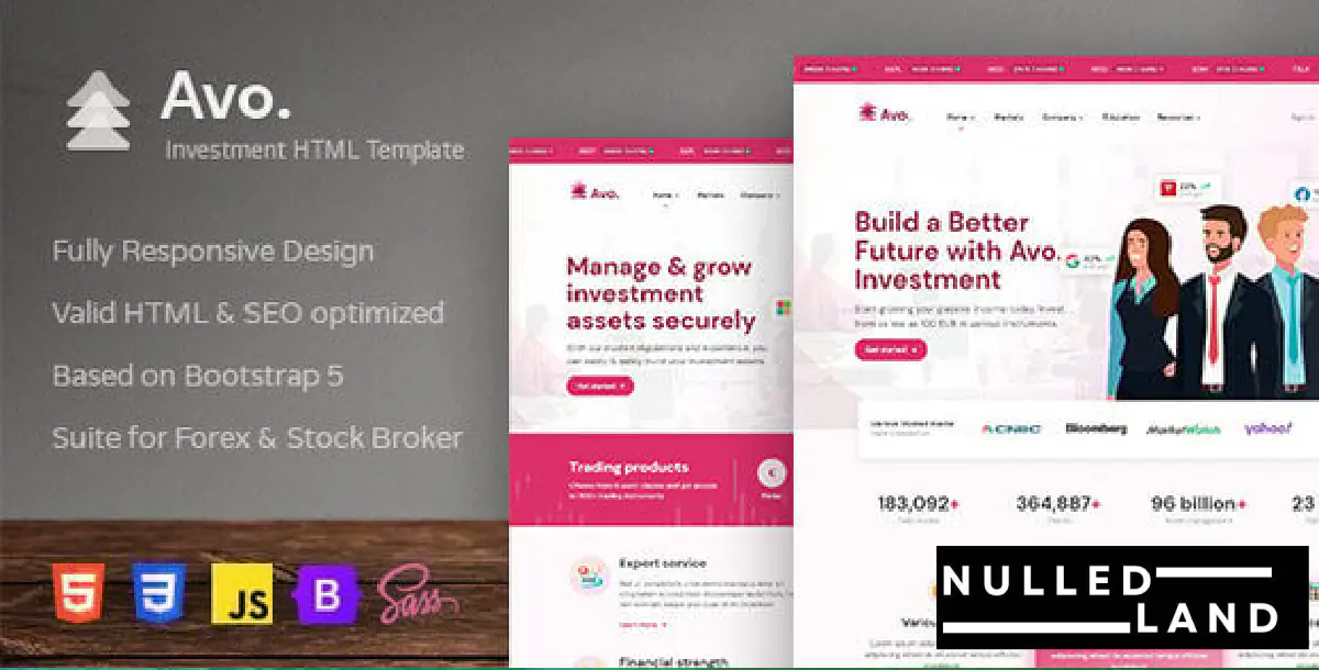 Avo v1.0.3 – Finance and Investment HTML Template